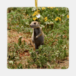 Schattige Prairiehond Keramisch Ornament