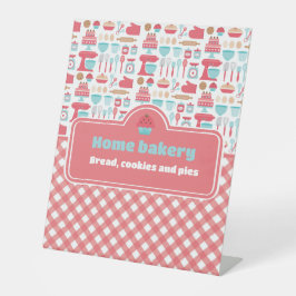 Schattige & Praktisch Aangepast Huis Bakkerij Bakk Reclamebord Met Voetstuk