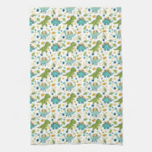 Schattige Prehistorisch Jura-dinosauruspatroon Theedoek (Verticaal)