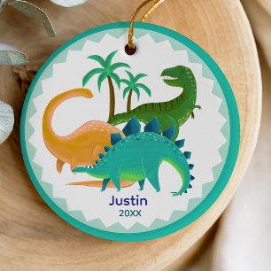 Schattige Prehistorische Tyrannosaurus Dinosaurus Keramisch Ornament