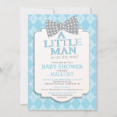 Schattige Preppy Bow Stropdas Argyle Little Man Ba Kaart (Voorkant)