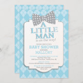 Schattige Preppy Bow Stropdas Argyle Little Man Ba Kaart (Voorkant / Achterkant)