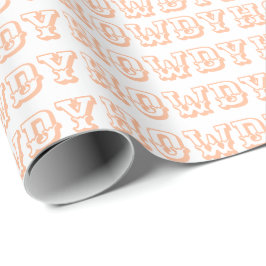 Schattige Preppy Girly Howdy Peach Roze Cadeaupapier