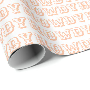 Schattige Preppy Girly Howdy Peach Roze Cadeaupapier