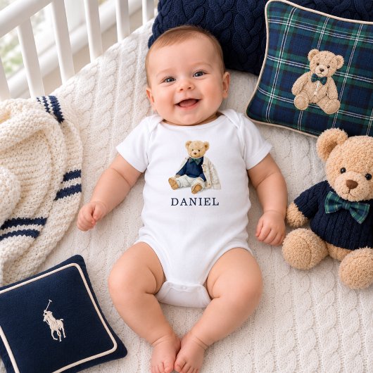 Schattige Preppy Teddibeer Romper
