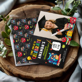 Schattige Preschool Afstuderen Feest met foto Kaart