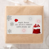 Schattige presenta, glittery, Santa Hat Etiket (Insitu)