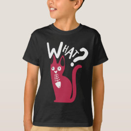 Schattige Pret Humor Grap Zwarte En Magenta Cartoo T-shirt