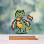Schattige Pride Dinosaur Vector T-shirt Ontwerp_1 Acryl Bord (Neutraal)