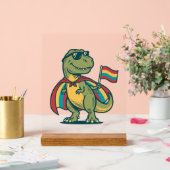 Schattige Pride Dinosaur Vector T-shirt Ontwerp_1 Acryl Bord (Huwelijk)