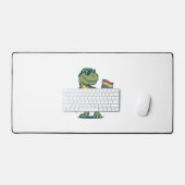 Schattige Pride Dinosaur Vector T-shirt Ontwerp_1 Bureaumat (Keyboard & Muis)