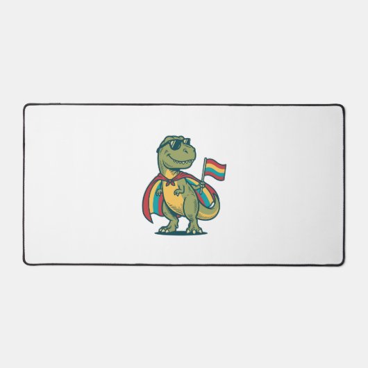 Schattige Pride Dinosaur Vector T-shirt Ontwerp_1 Bureaumat (Voorkant)