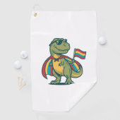 Schattige Pride Dinosaur Vector T-shirt Ontwerp_1 Golfhanddoek (Insitu)
