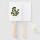 Schattige Pride Dinosaur Vector T-shirt Ontwerp_1 Handwaaier (Voorkant en achterkant)
