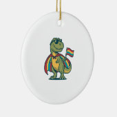 Schattige Pride Dinosaur Vector T-shirt Ontwerp_1 Keramisch Ornament (Rechts)