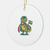 Schattige Pride Dinosaur Vector T-shirt Ontwerp_1 Keramisch Ornament (Links)