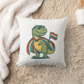 Schattige Pride Dinosaur Vector T-shirt Ontwerp_1 Kussen (Deken)