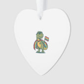 Schattige Pride Dinosaur Vector T-shirt Ontwerp_1 Ornament (voorkant)