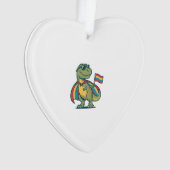 Schattige Pride Dinosaur Vector T-shirt Ontwerp_1 Ornament (voorkant)