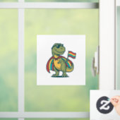 Schattige Pride Dinosaur Vector T-shirt Ontwerp_1 Raamsticker (Huis)
