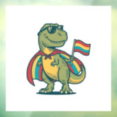 Schattige Pride Dinosaur Vector T-shirt Ontwerp_1 Raamsticker (Vel 3)