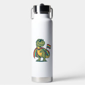 Schattige Pride Dinosaur Vector T-shirt Ontwerp_1 Waterfles (Voorkant)
