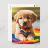 Schattige Pride Puppy Briefkaart (Voorkant / Achterkant)