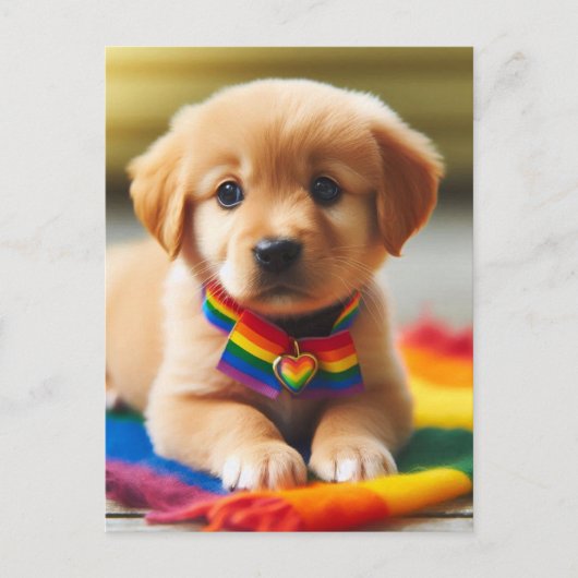 Schattige Pride Puppy Briefkaart (Voorkant)