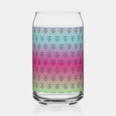 Schattige Pride Rainbow Hearts Pattern Blikvorm Glas (Voorkant)