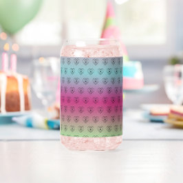Schattige Pride Rainbow Hearts Pattern Blikvorm Glas