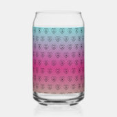 Schattige Pride Rainbow Hearts Pattern Blikvorm Glas (Achterkant)