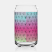 Schattige Pride Rainbow Hearts Pattern Blikvorm Glas (Links)