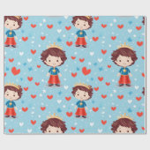 Schattige Prince Pattern Cadeaupapier (Vlak)