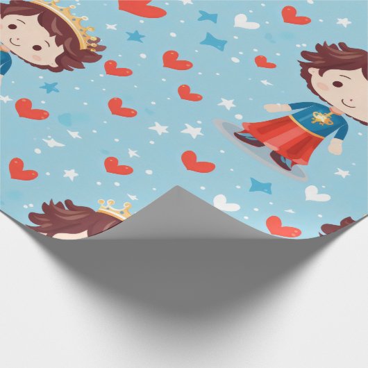 Schattige Prince Pattern Cadeaupapier (Hoek)