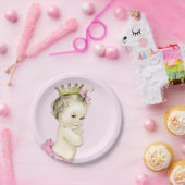Schattige Princess Baby shower Papieren Bordje (Feest)