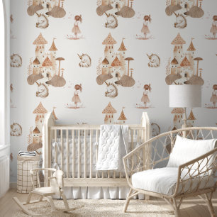 Schattige Princess Castle Unicron Behang