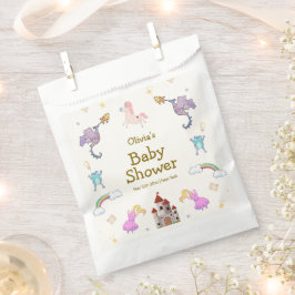 Schattige Princess Dragon Unicorn Baby shower Bedankzakje