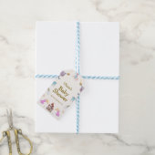 Schattige Princess Dragon Unicorn Baby shower Cadeaulabel (Met Touw)