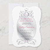 Schattige Princess is op weg naar Baby shower Pink Kaart (Voorkant)