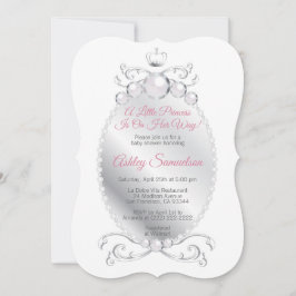 Schattige Princess is op weg naar Baby shower Pink Kaart