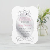 Schattige Princess is op weg naar Baby shower Pink Kaart (Staand voorkant)