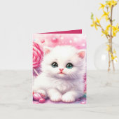 Schattige Princess kitten bericht toevoegen elk do Kaart (Gele Bloem)