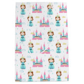 Schattige Princess Pink Castle Verjaardagsfeest Medium Cadeauzakje (Voorkant)