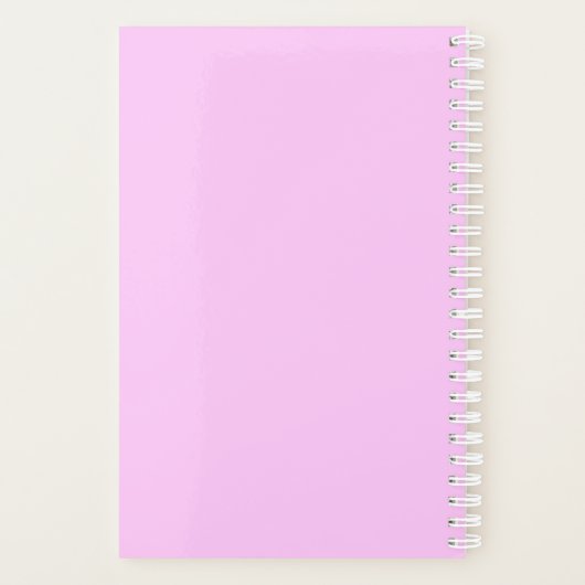 Schattige Princess Pink Crown Planner (Achterkant)