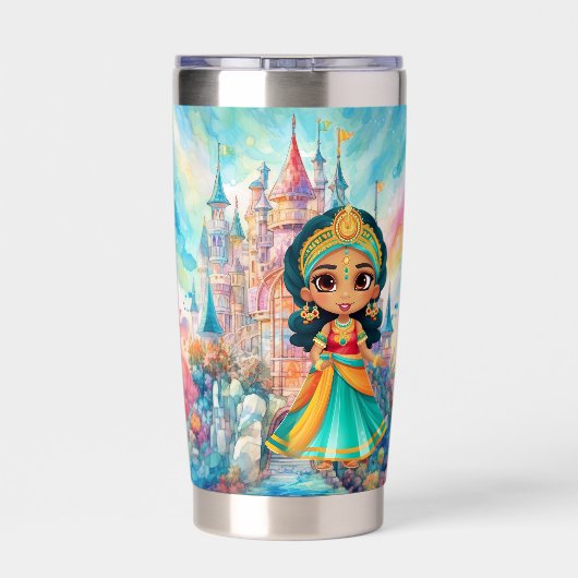 Schattige Princess Voeg naam toe Geïsoleerde Drinkbeker (Achterkant)