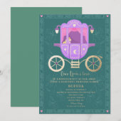 Schattige Prinses Auto Sprookje Verjaardagsfeest Kaart (Voorkant / Achterkant)