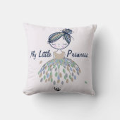 Schattige Prinses Ballerina Dancing Kwekerij Meisj Kussen (Voorkant)