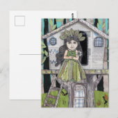 Schattige prinses in een boomhut briefkaart (Voorkant / Achterkant)