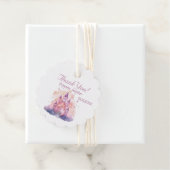 Schattige Prinses Kasteel Meisje Verjaardagsfeest Bedankjes Labels (In situ)