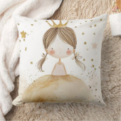 Schattige Prinses Kussen met Gouden Kroon, Sprookj (Deken)